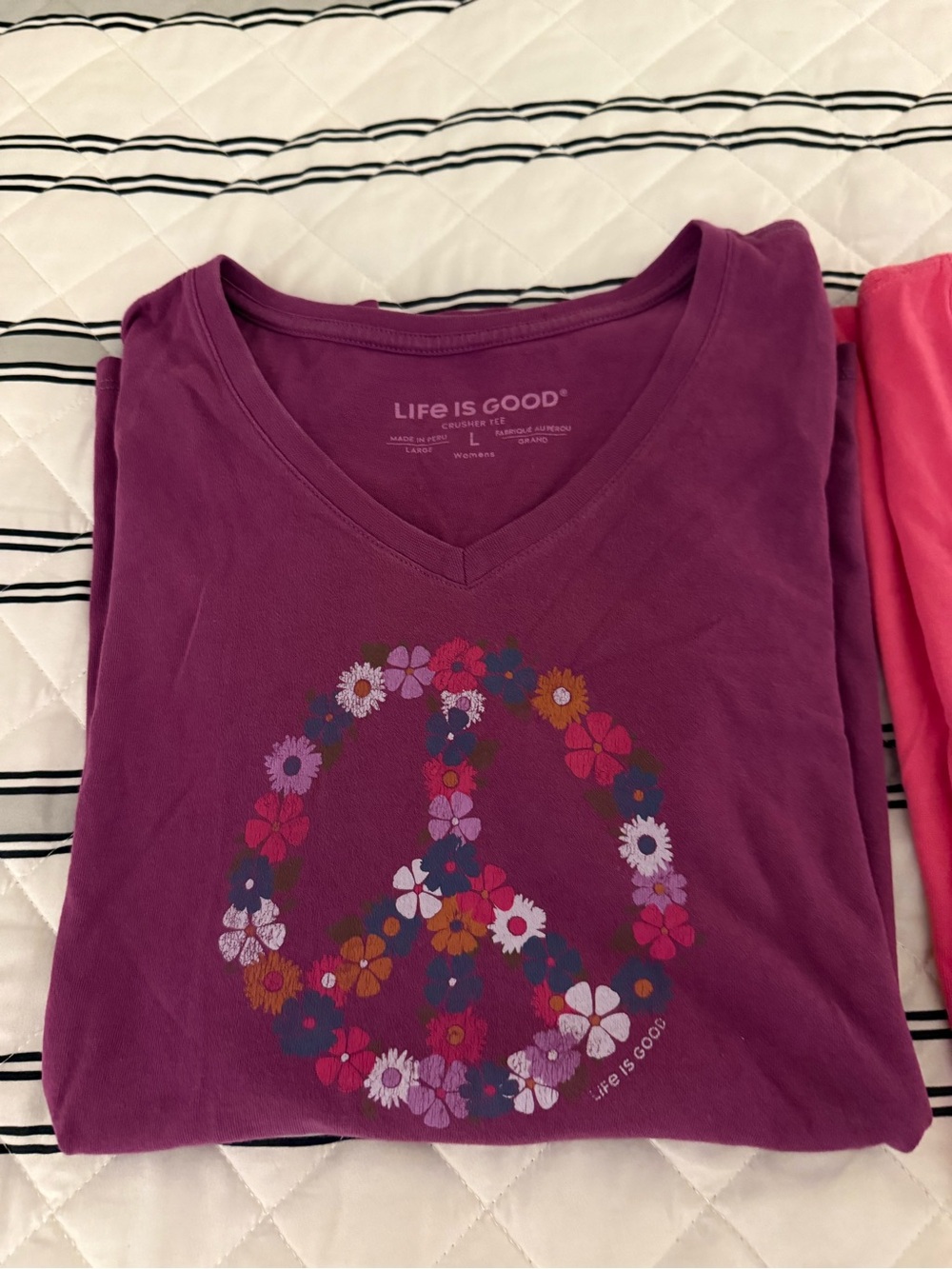 Life is Good Crusher-Lite Women's L Blue, Pink & Purple Shirt Set of 3 EUC Soft - Picture 2 of 16